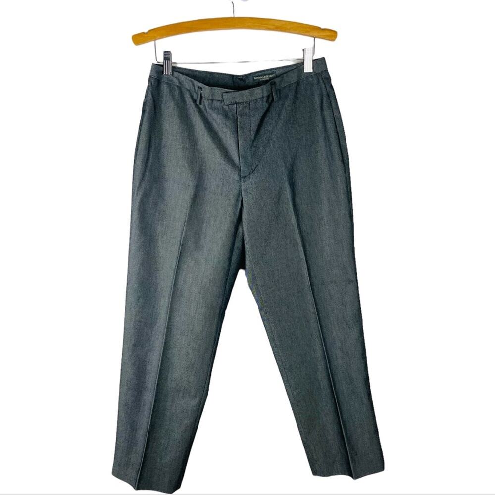 Banana Republic black grey preppy office classic dark Academia ankle pants 10